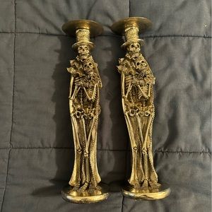 Skeleton Wedding Candle Holders